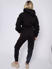 Cropped Ruched Sleeve Hoodie & Jogger Co-ord