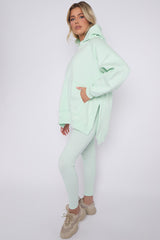 Oversized Split Sides Hoodie & Ribbed Leggings Co-ord