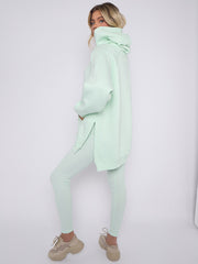 Oversized Split Sides Hoodie & Ribbed Leggings Co-ord