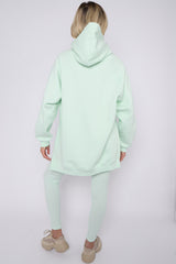 Oversized Split Sides Hoodie & Ribbed Leggings Co-ord