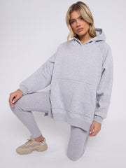 Oversized Split Sides Hoodie & Ribbed Leggings Co-ord
