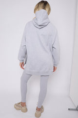 Oversized Split Sides Hoodie & Ribbed Leggings Co-ord