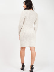 Rosie Button Front Strick Bodycon Kleid