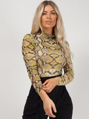 Schlangendrucknetzbodysuit