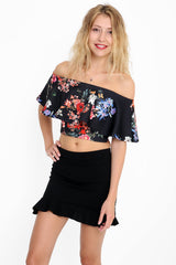 Frill Hem Mini Skirt