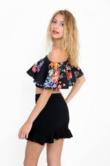Frill Hem Mini Skirt