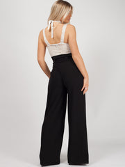 Satin Binde Halshalshalle Bodysuit Bodysuit