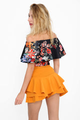 Multi Layered Frill Mini Skorts Shorts