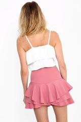 Multi Layered Frill Mini Skorts Shorts