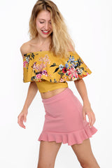 Frill Hem Mini Skirt