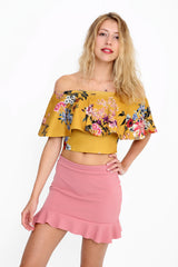 Frill Hem Mini Skirt