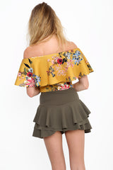 Multi Layered Frill Mini Skorts Shorts