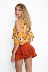 Multi Layered Frill Mini Skorts Shorts