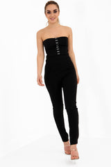 Hook And Eye Detail Bandeau Jumpsuit