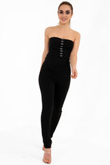 Hook And Eye Detail Bandeau Jumpsuit