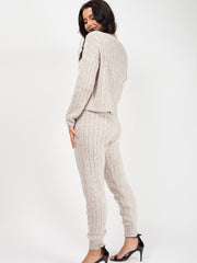 Cable Knit Loungewear Set