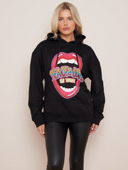 Blijf rustige grafische afdruk hoodie