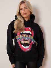 Blijf rustige grafische afdruk hoodie