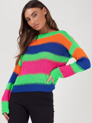 Stripe Langarmhäkchen gestrickt