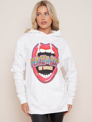 Blijf rustige grafische afdruk hoodie