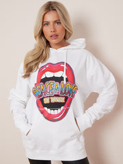 Blijf rustige grafische afdruk hoodie