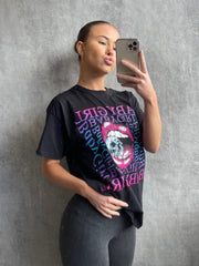 Skull Lips Graphic Printed T-Shirt