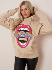 Blijf rustige grafische afdruk hoodie