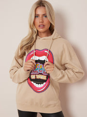 Blijf rustige grafische afdruk hoodie