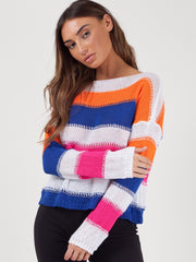 Stripe Langarmhäkchen gestrickt