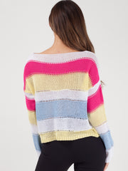 Stripe Langarmhäkchen gestrickt