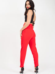 Trousers With Adjustable Buckle Belt