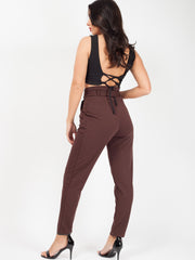 Trousers With Adjustable Buckle Belt