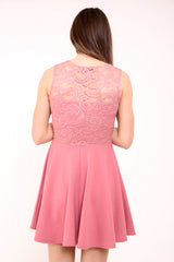 Spitzenmieder Falten -Rüschen Skaterkleid