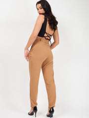 Trousers With Adjustable Buckle Belt