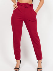 Rosie Matching Buckle Belted Trousers