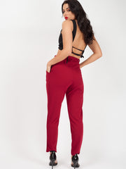 Rosie Matching Buckle Belted Trousers