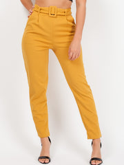 Rosie Matching Buckle Belted Trousers