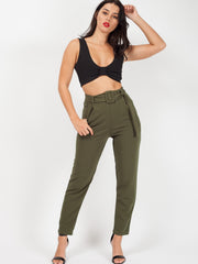 Rosie Matching Buckle Belted Trousers