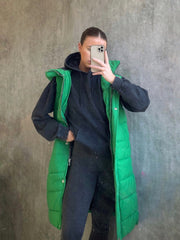 Longline Padded Hooded Gilet