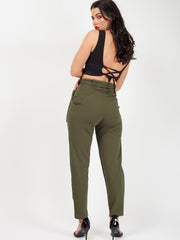 Rosie Matching Buckle Belted Trousers