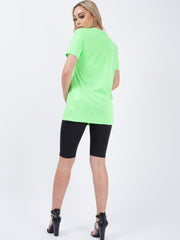 Glitter PARIS Slogan Printed T-Shirt