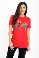 Amour Always Slogan Printed T Shirt