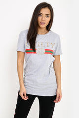 Guilty Slogan Printed T Shirt