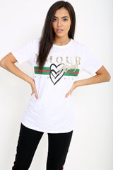 Amour Always Slogan Printed T Shirt