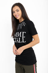 Femme Fatale Slogan Printed T Shirt