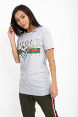 Amour Always Slogan Printed T Shirt