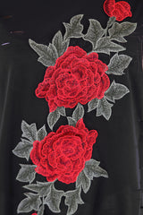 Floral Embroidered Laser Cut T-Shirt Top