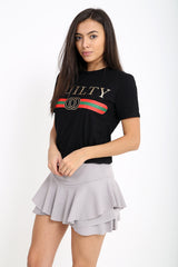 Multi Layered Frill Mini Skorts Shorts