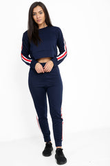 Red And White Stripe Loungewear Set