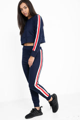 Red And White Stripe Loungewear Set